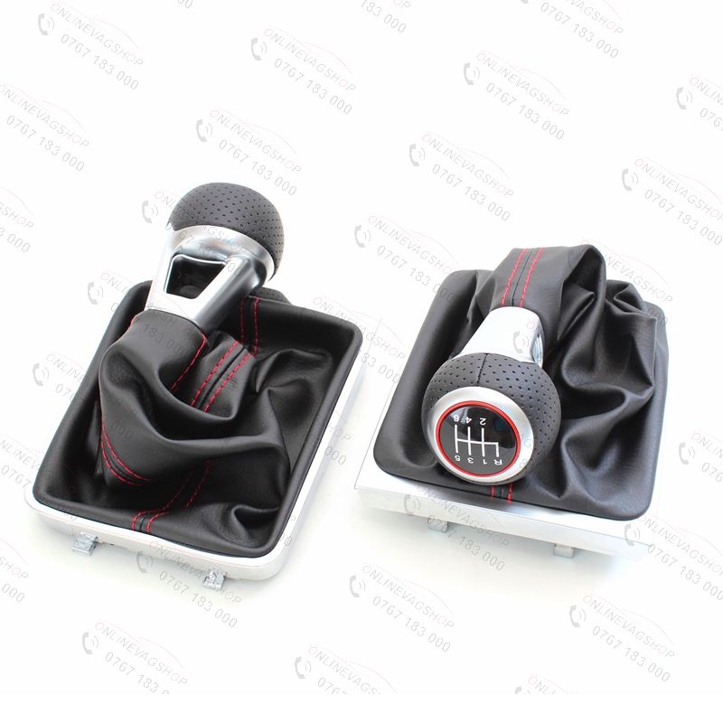 Schimbator viteze cu nuca piele  S line pentru Passat B6,CC,3C,B7 